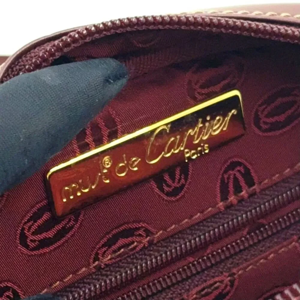 Cartier Pre-Owned Mast Line Leather Shoulder Bag